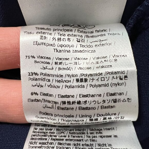 Liu Jo Womens Blue Short Sleeve Jersey Dress Bow Detail size IT 42 US 6 - Picture 13 of 15